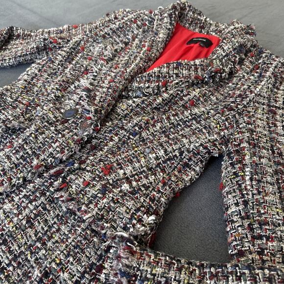 Desigual Tweed Chaw Blazer Drava Multicolor Women’s Size 40 (6) - Picture 9 of 13
